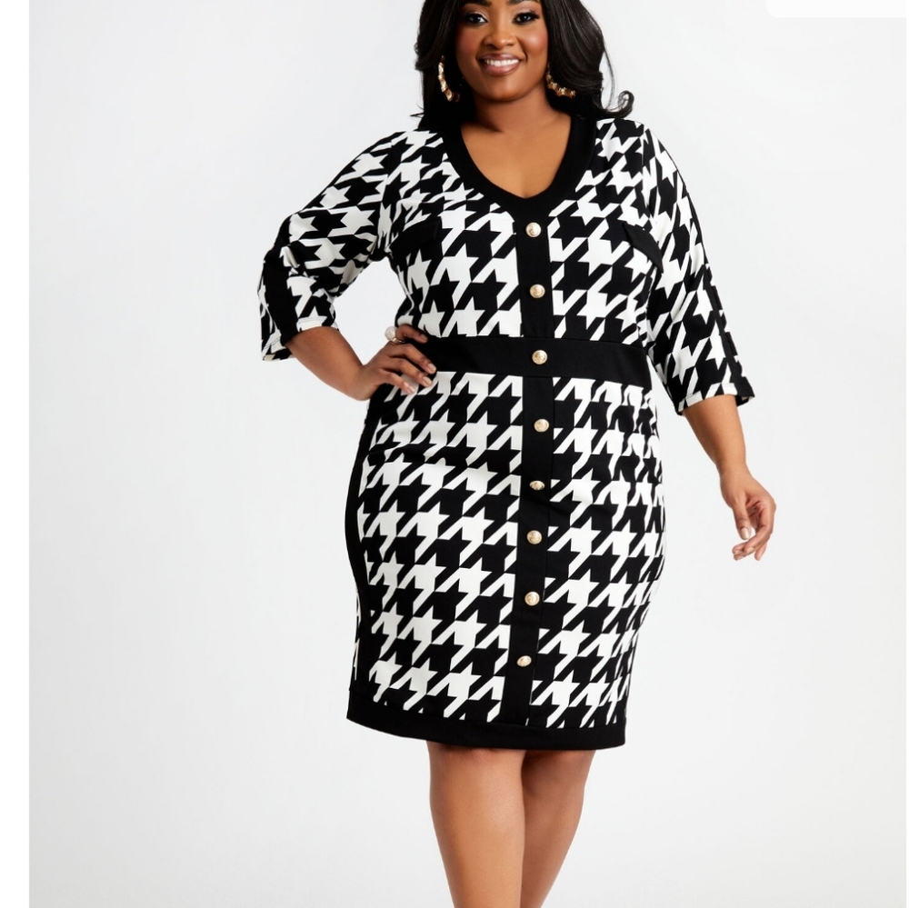 NWT Super cute Houndstooth dress!